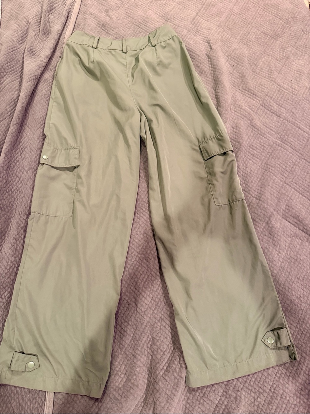 bp Olive Green Wide-Leg Cargo Pants